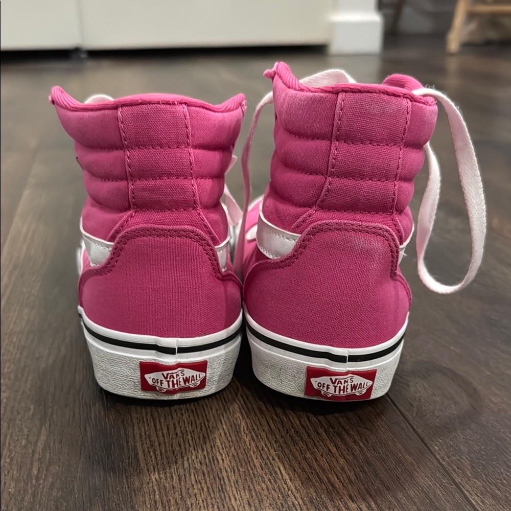 Vans Pink and White Women's Sneakers - Picture 4 of 10